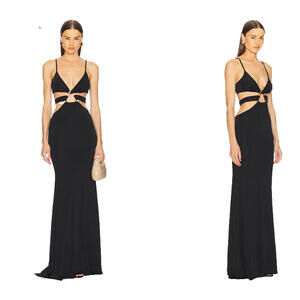 REVOVLE Milan Gown in Black x Michael Costello Size S NWT $278msrp